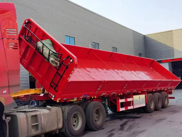 侧翻自卸半挂车